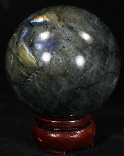 Flashy Labradorite Sphere - Great Color Play #32066